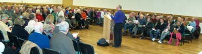 A large crowded attended both seminars in Bushmills. This picture was taken at the first seminar on February 23.